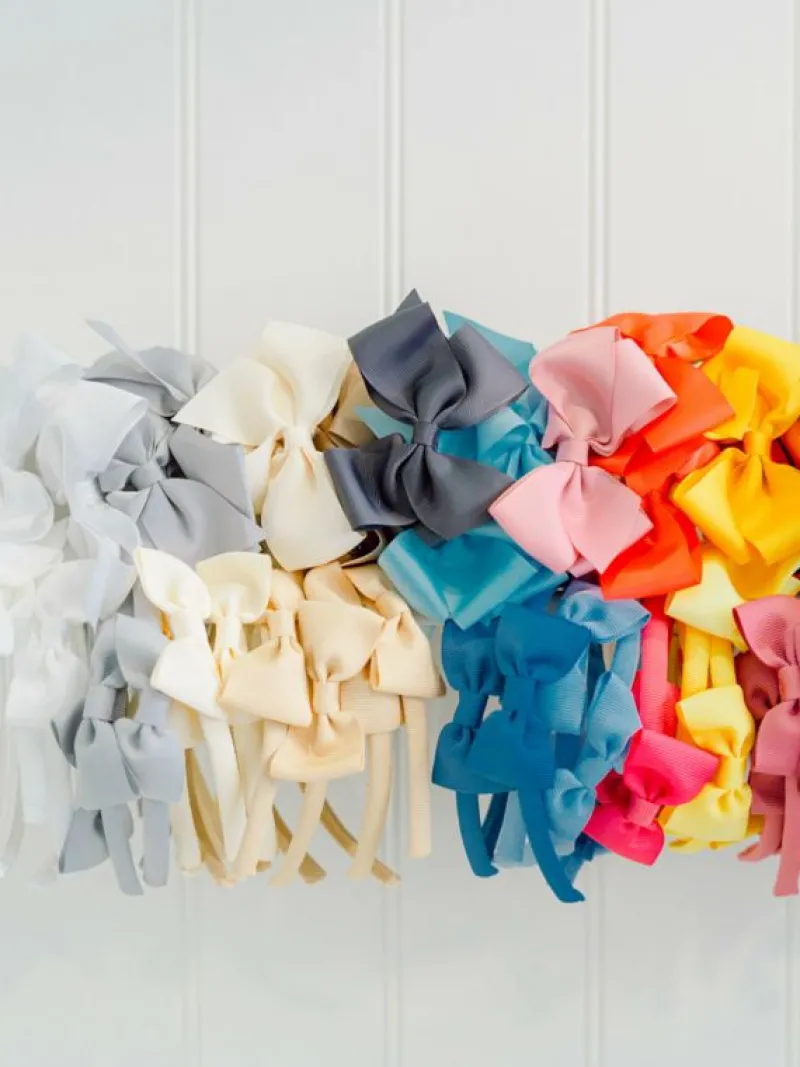 La Coqueta View All | Hair Accessories^Baby Pink Big Bow Girl Headband