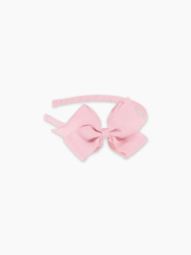 La Coqueta View All | Hair Accessories^Baby Pink Big Bow Girl Headband