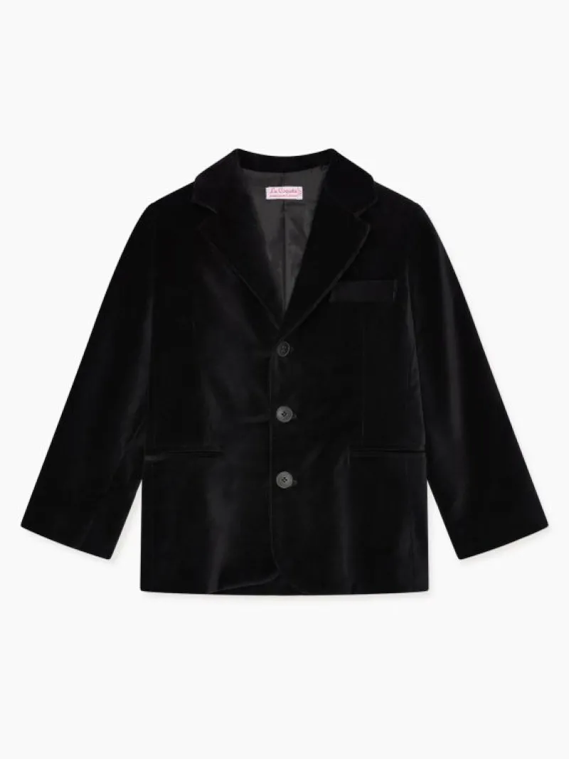 La Coqueta Coats & Jackets^Black Fiesta Velvet Boy Jacket