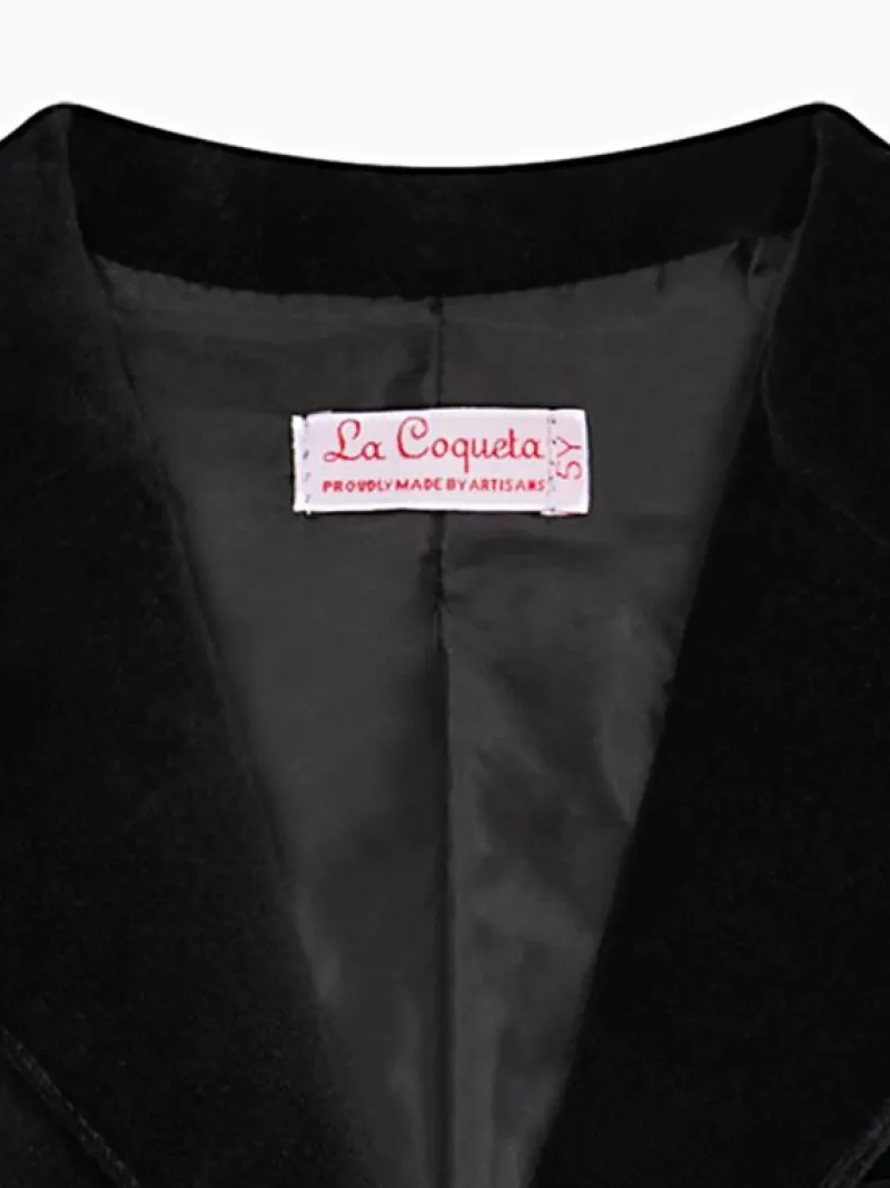 La Coqueta Coats & Jackets^Black Fiesta Velvet Boy Jacket