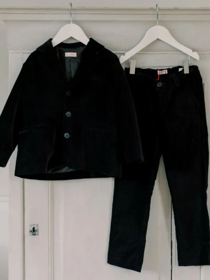 La Coqueta Coats & Jackets^Black Fiesta Velvet Boy Jacket