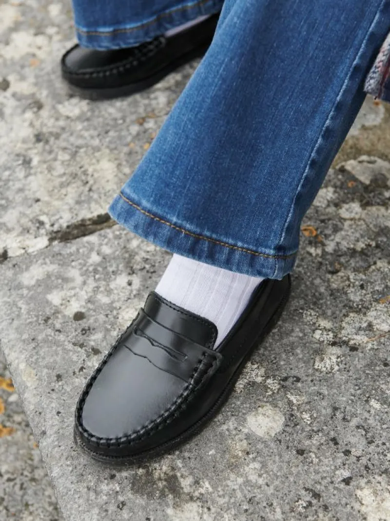 La Coqueta Boys Shoes/Boys Shoes | Boys School Shoes^Black Leather Castellanos Loafer Shoes
