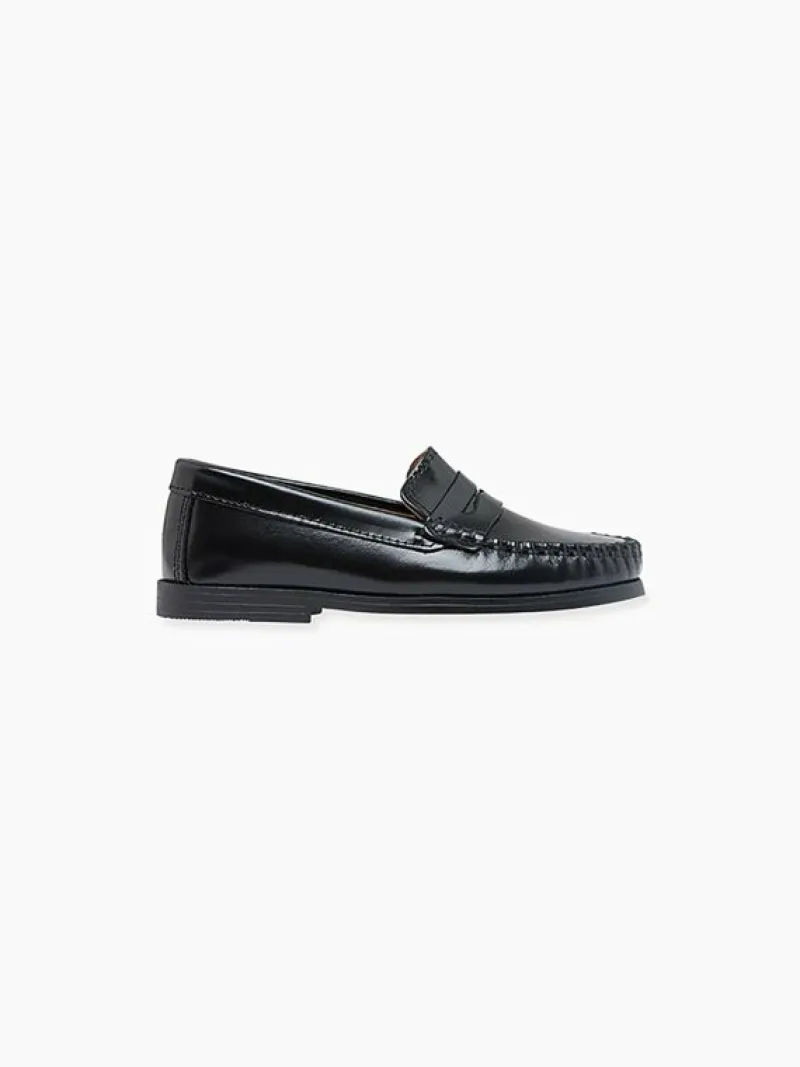 La Coqueta Boys Shoes/Boys Shoes | Boys School Shoes^Black Leather Castellanos Loafer Shoes