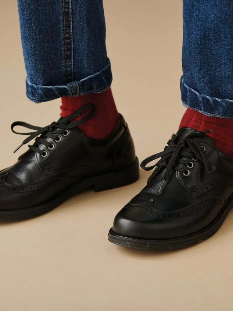 La Coqueta Boys Shoes/Boys Shoes | Boys Shoes^Black Leather Lace Up Kids School Shoes