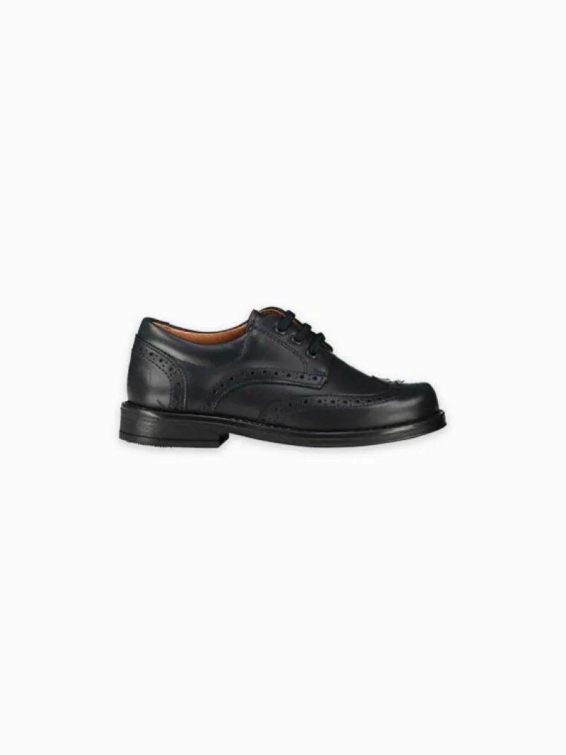 La Coqueta Boys Shoes/Boys Shoes | Boys Shoes^Black Leather Lace Up Kids School Shoes