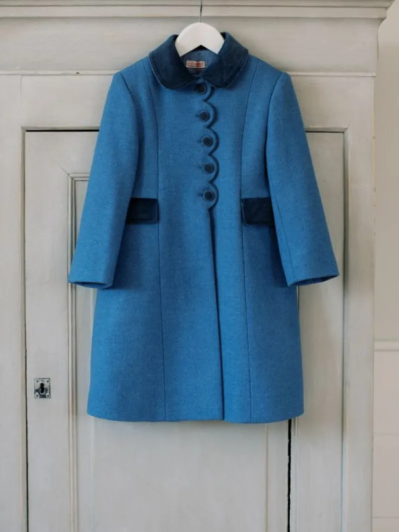 La Coqueta Coats & Jackets^Blue Anisa Girl Wool Coat