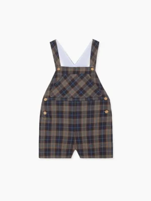La Coqueta View All | Playsuits, Rompers & Overalls^Blue Check Salma Baby Overalls