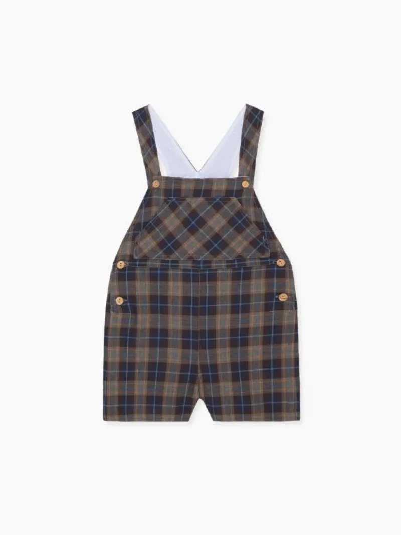 La Coqueta View All | Playsuits, Rompers & Overalls^Blue Check Salma Baby Overalls