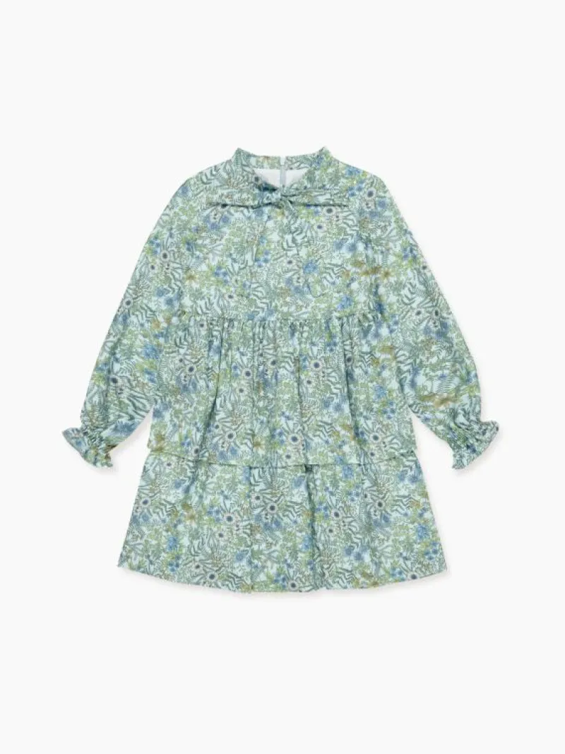 La Coqueta Dresses^Blue Floral Alysia Girl Dress