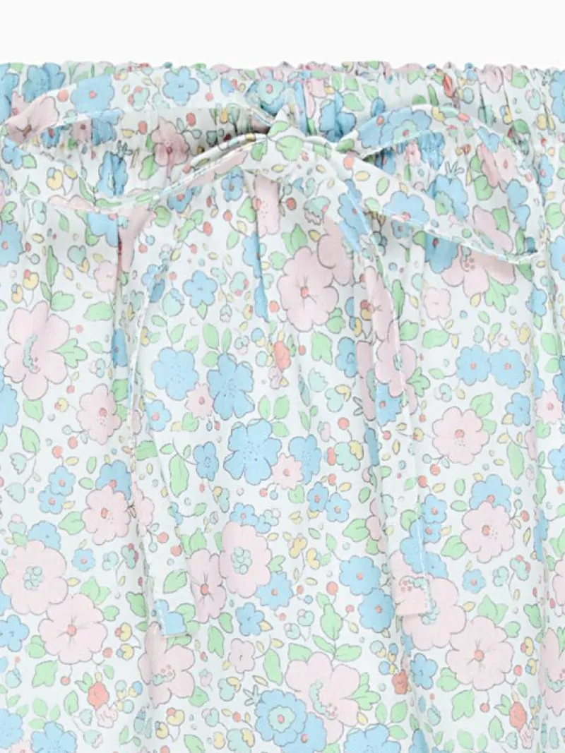 La Coqueta View All | Shorts & Pants^Blue Floral Forna Baby Girl Trousers