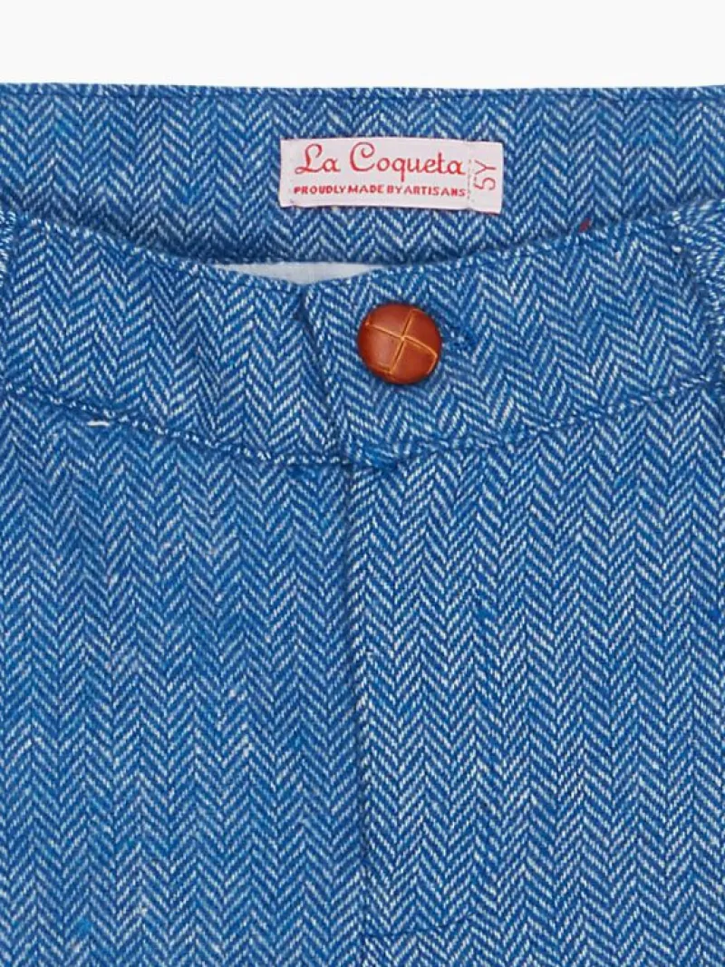La Coqueta Pants, Jeans & Shorts^Blue Lucas Boy Shorts