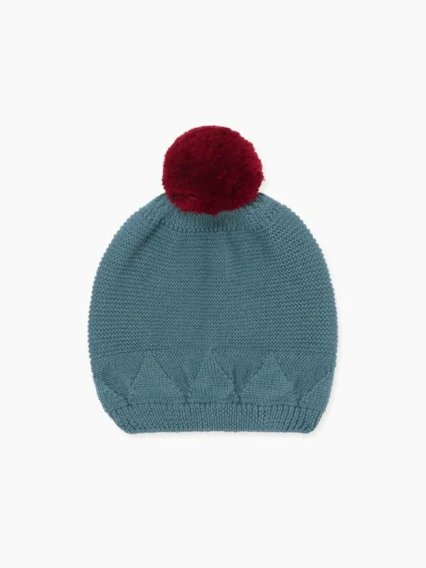La Coqueta View All | Hats & Scarves^Blue Merino Bobble Hat