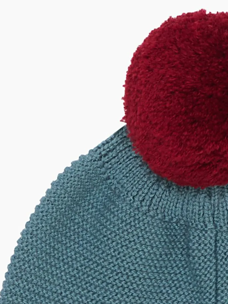 La Coqueta View All | Hats & Scarves^Blue Merino Bobble Hat