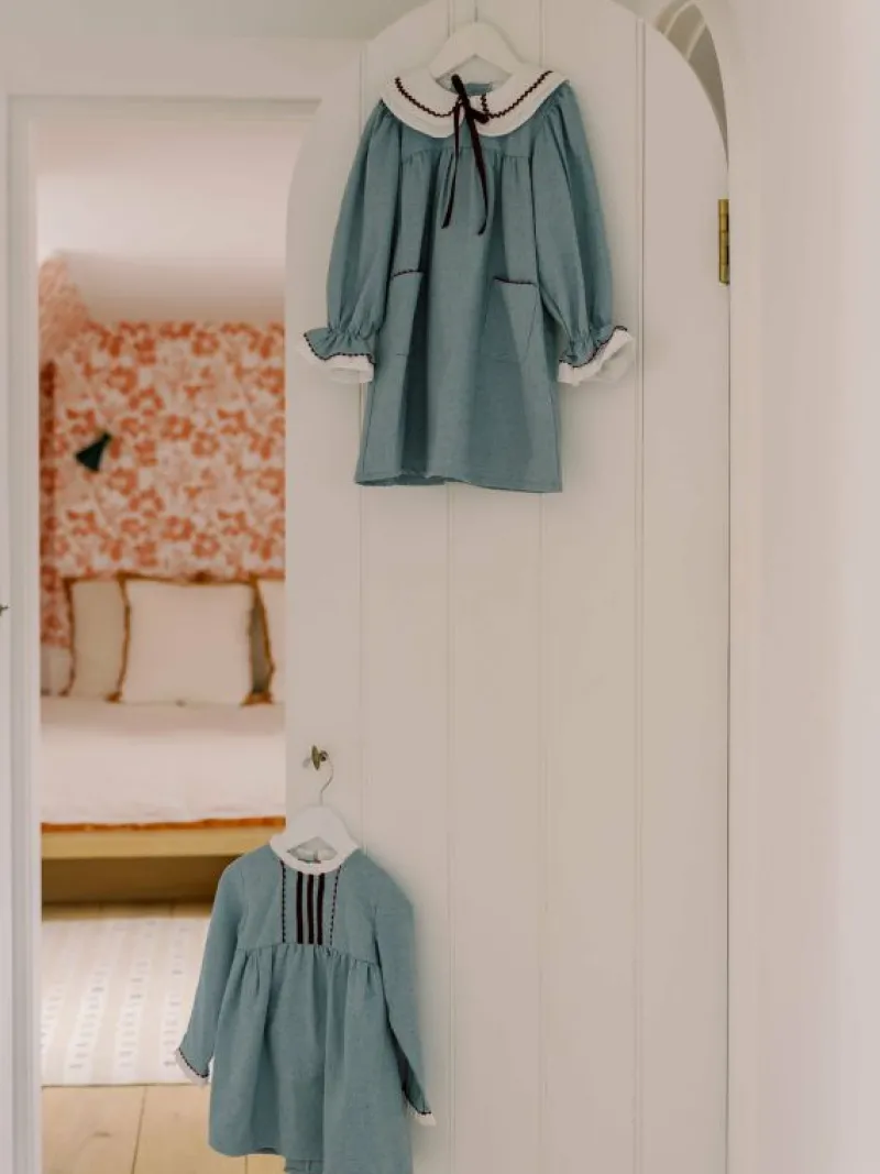 La Coqueta View All | Dresses & Sets^Blue Rosita Baby Girl Set