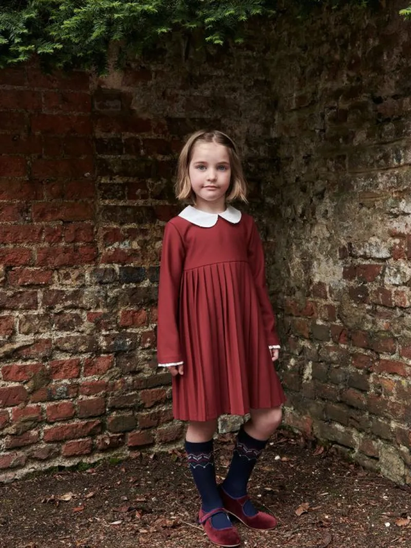 La Coqueta Dresses^Burgundy Anna Girl Empire Dress