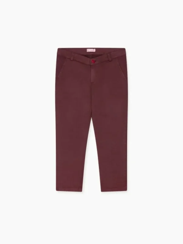 La Coqueta Pants, Jeans & Shorts^Burgundy Elio Boy Chinos