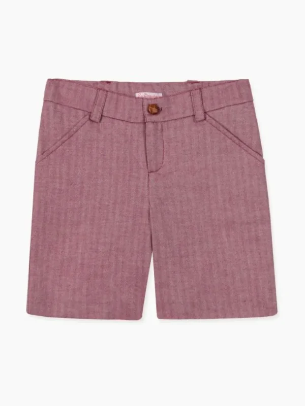 La Coqueta Pants, Jeans & Shorts^Burgundy Lucas Boy Shorts