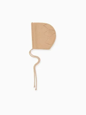 La Coqueta Accessories | Knitted Clothes & Accessories^Camel Eldara Merino Baby Bonnet