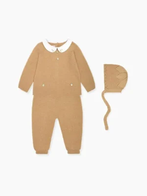 La Coqueta Knitted Clothes & Accessories | Baby Girl^Camel Fonzo Merino Baby Knitted Gift Box Set