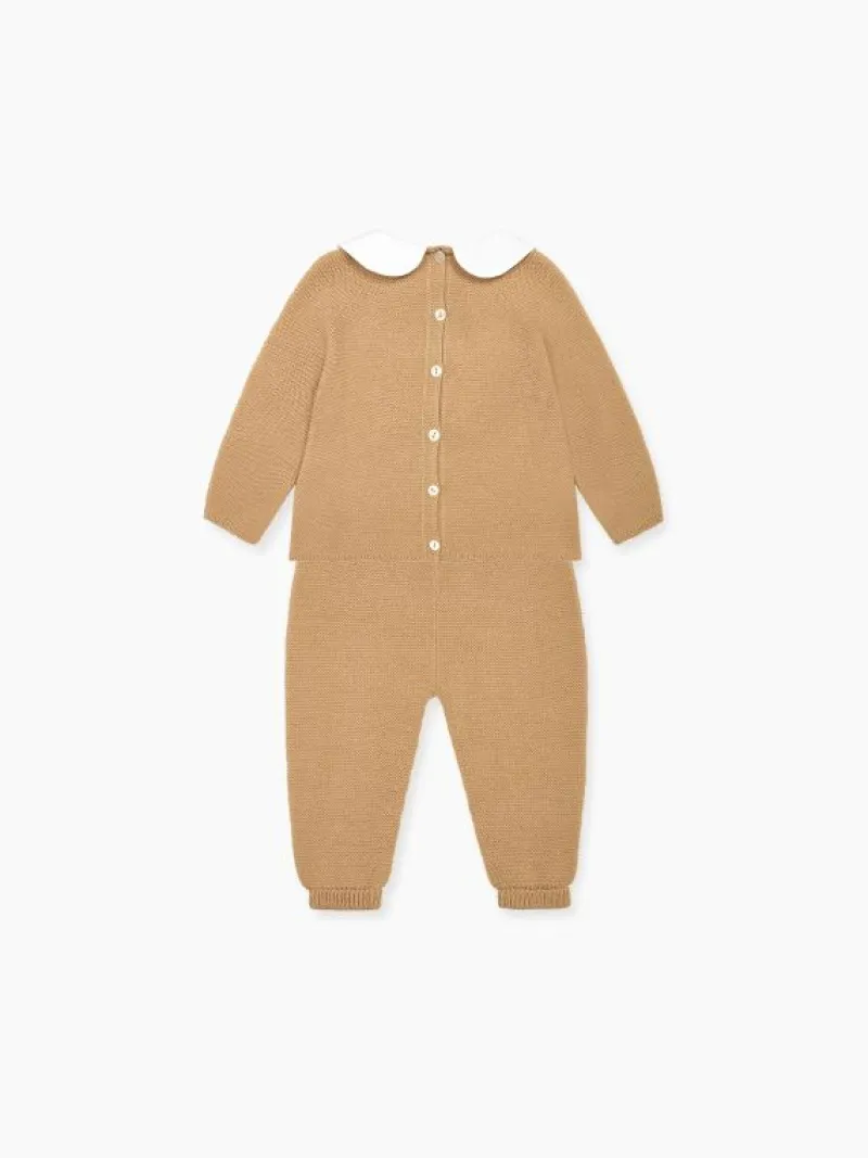 La Coqueta View All | Knitted Clothes & Accessories^Camel Fonzo Merino Baby Knitted Set