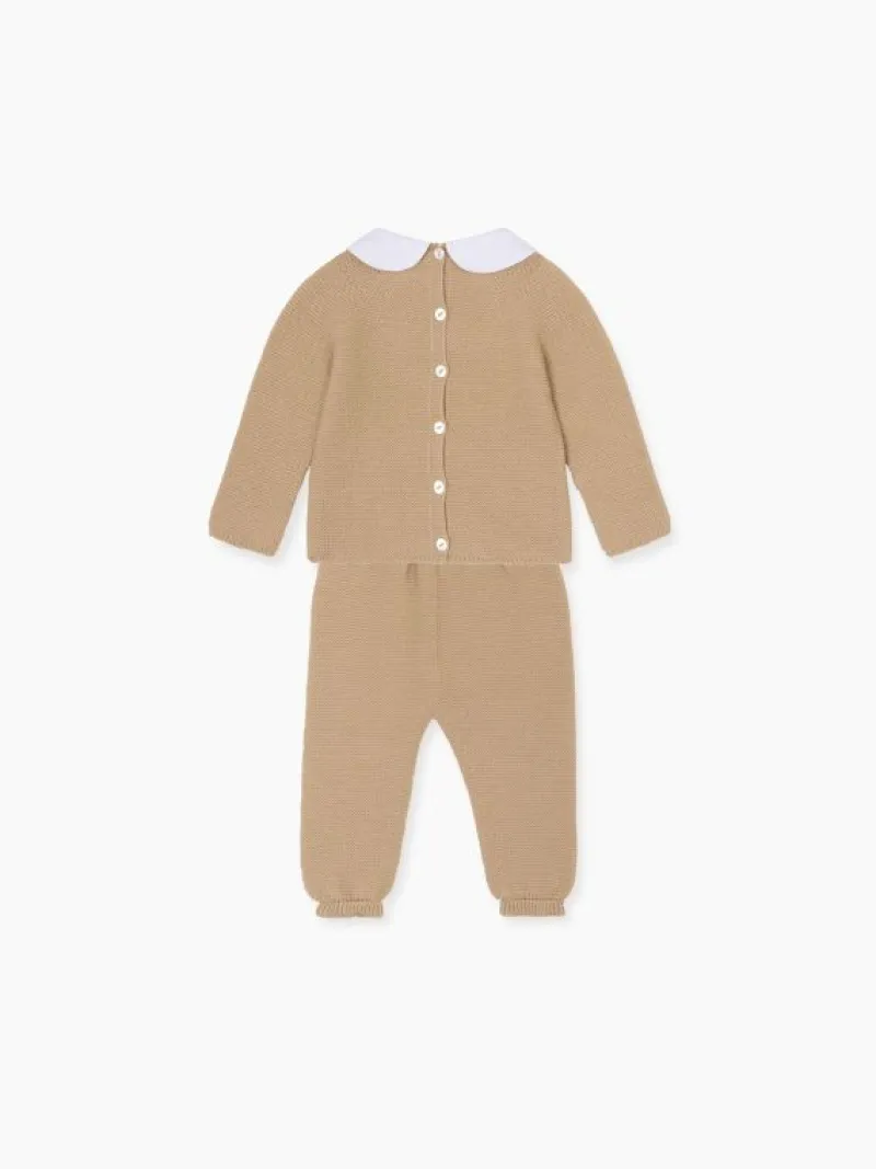 La Coqueta View All | Knitted Clothes & Accessories^Camel Fonzo Merino Baby Knitted Set
