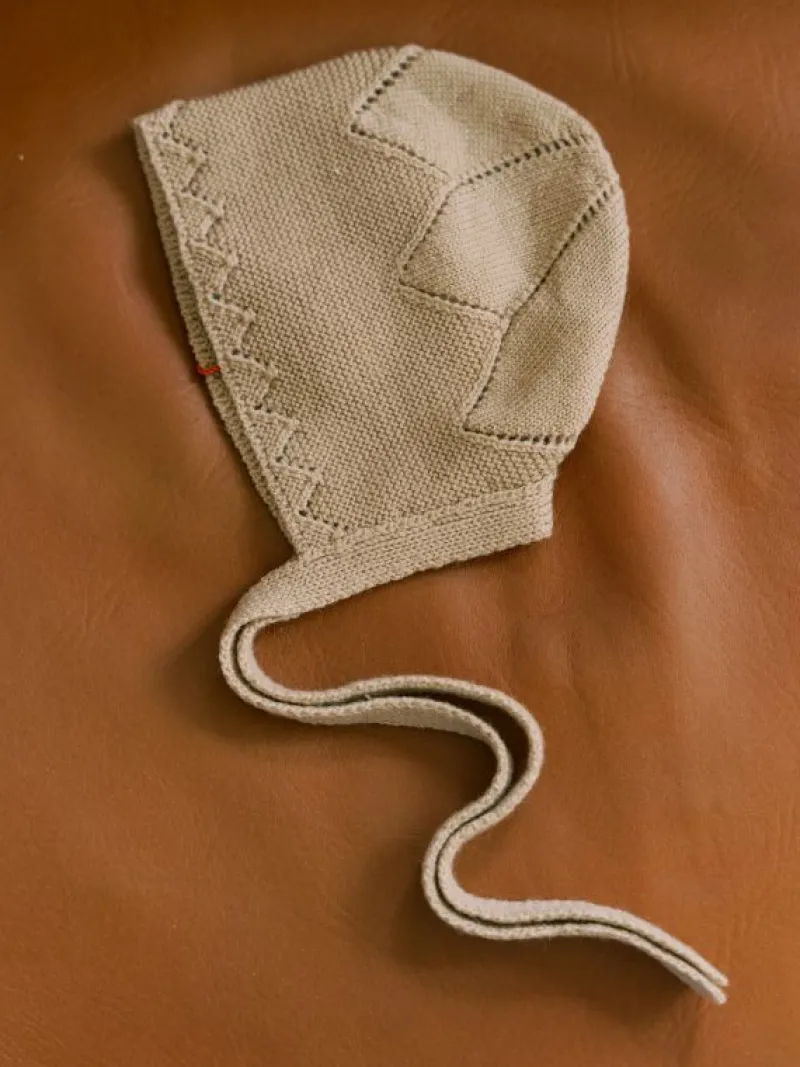 La Coqueta Accessories | Bonnets, Booties & Blankets^Camel Rixo Merino Baby Knitted Bonnet