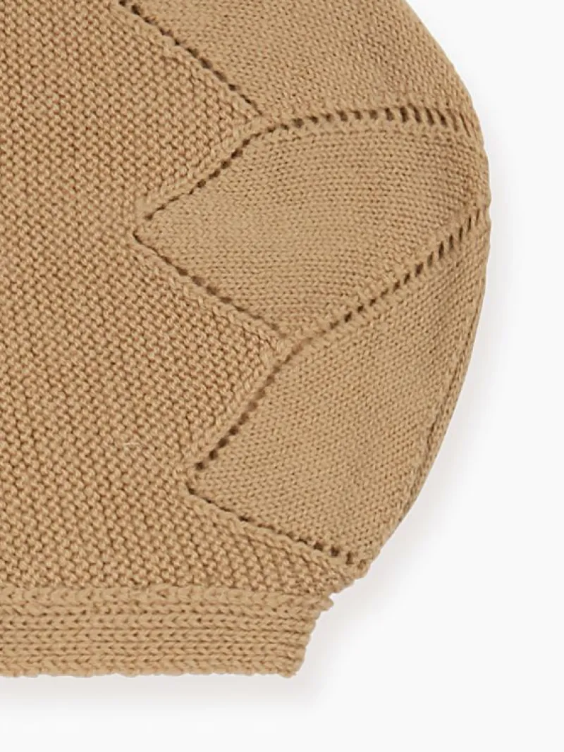 La Coqueta Accessories | Bonnets, Booties & Blankets^Camel Rixo Merino Baby Knitted Bonnet