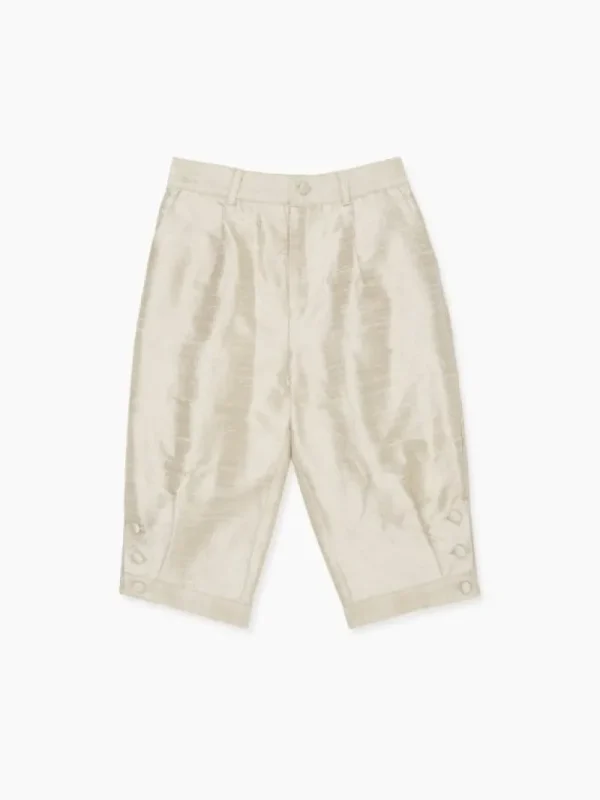 La Coqueta Pants, Jeans & Shorts^Champagne Lupino Silk Boy Knickerbocker