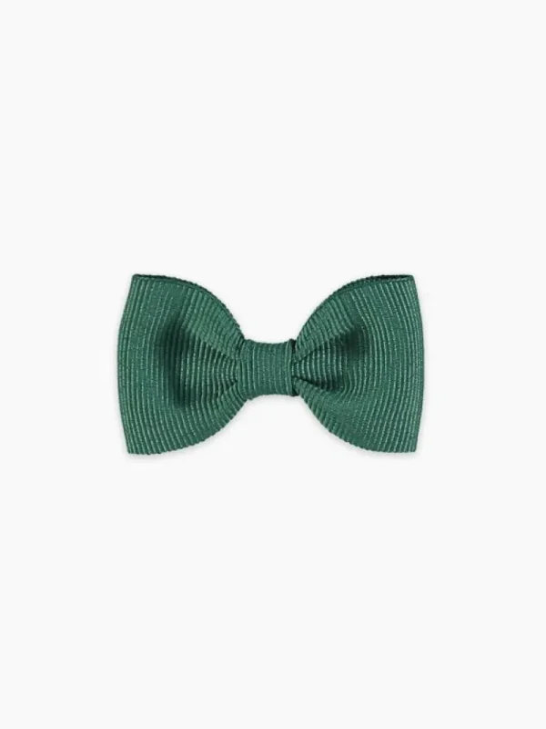 La Coqueta View All | Hair Accessories^Dark Green Small Bow Girl Clip