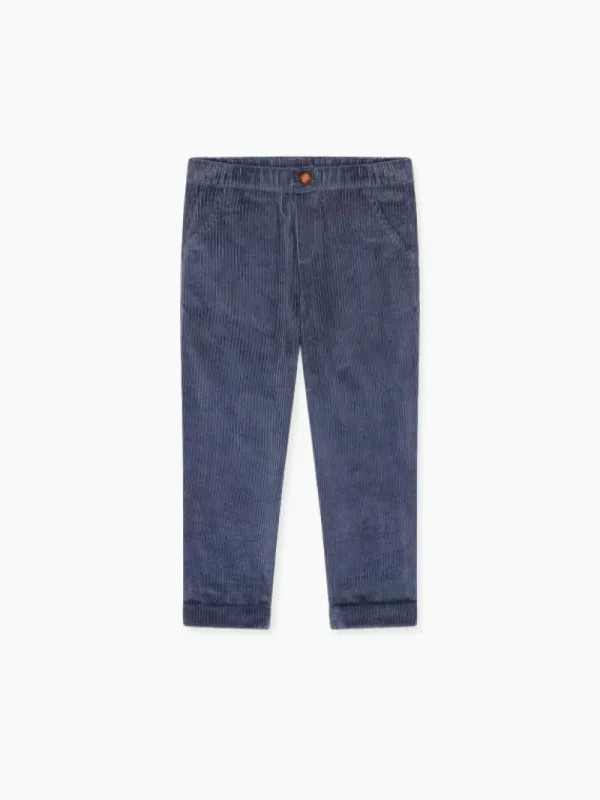 La Coqueta Pants, Jeans & Shorts^Dusty Blue Benito Corduroy Boy Pants