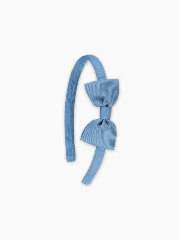 La Coqueta View All | Hair Accessories^Dusty Blue Small Bow Girl Headband