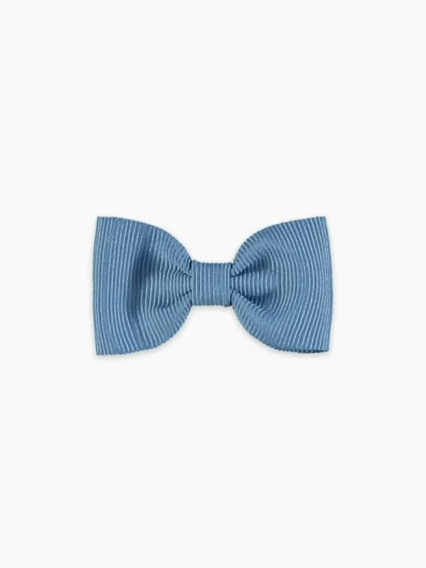 La Coqueta View All | Hair Accessories^Dusty Blue Small Bow Girl Clip