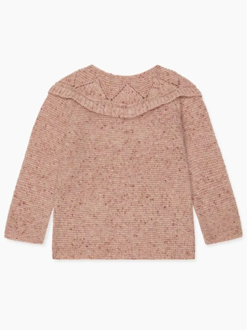 La Coqueta Jumpers & Cardigans^Dusty Pink Baena Merino Girl Cardigan