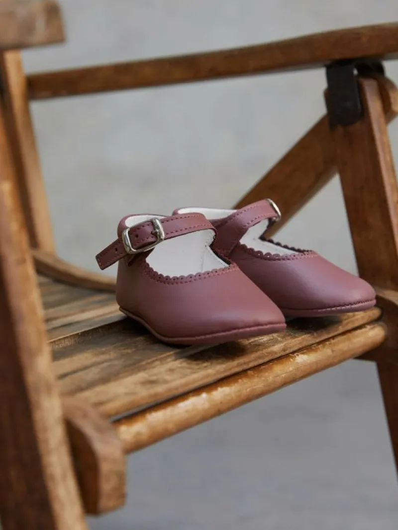 La Coqueta Pre Walker Shoes | Baby & Toddler Shoes/Pre Walker Shoes^Dusty Pink Leather Baby Mary Jane Shoes