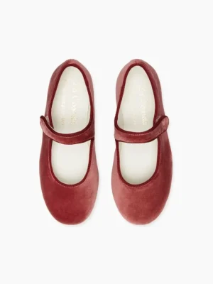 La Coqueta First Walker Shoes | Baby & Toddler Shoes/First Walker Shoes^Dusty Pink Velvet Girl Mary Jane Shoes