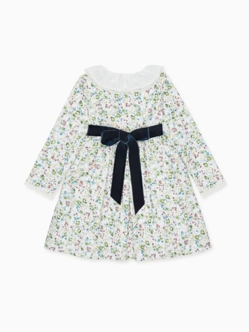 La Coqueta Dresses^Green Floral Helena Girl Dress