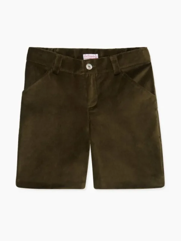 La Coqueta Pants, Jeans & Shorts^Green Lucas Velvet Boy Shorts