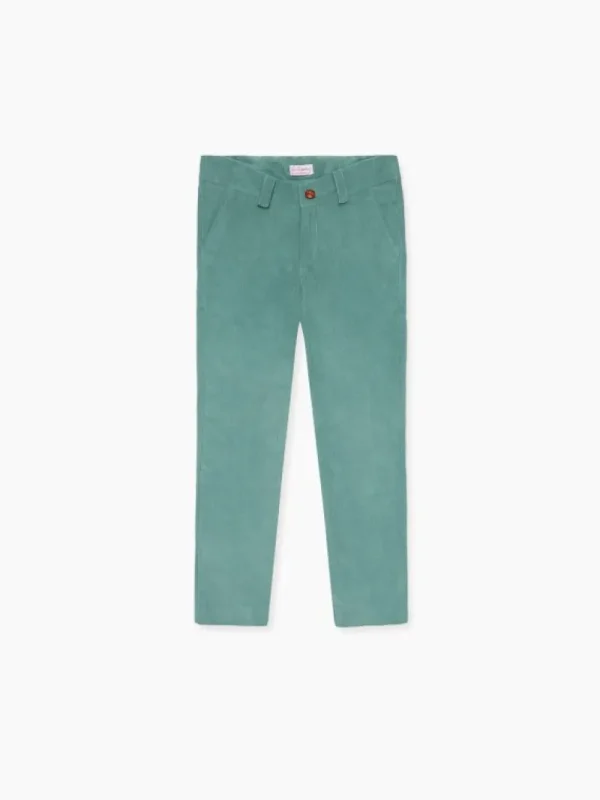 La Coqueta Pants, Jeans & Shorts^Green Reinaldo Boy Corduroy Pants
