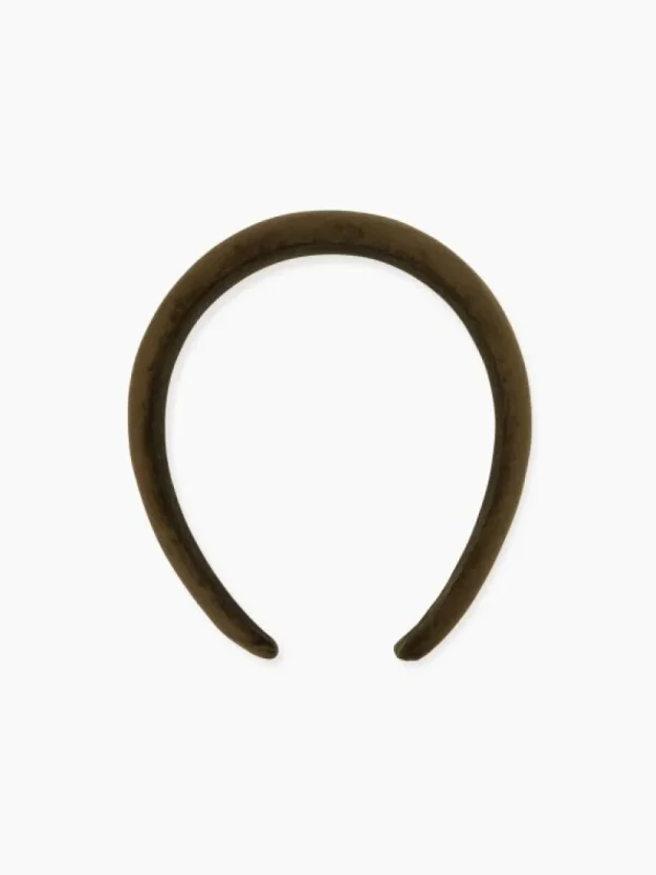 La Coqueta View All | Hair Accessories^Green Velvet Wide Girl Headband