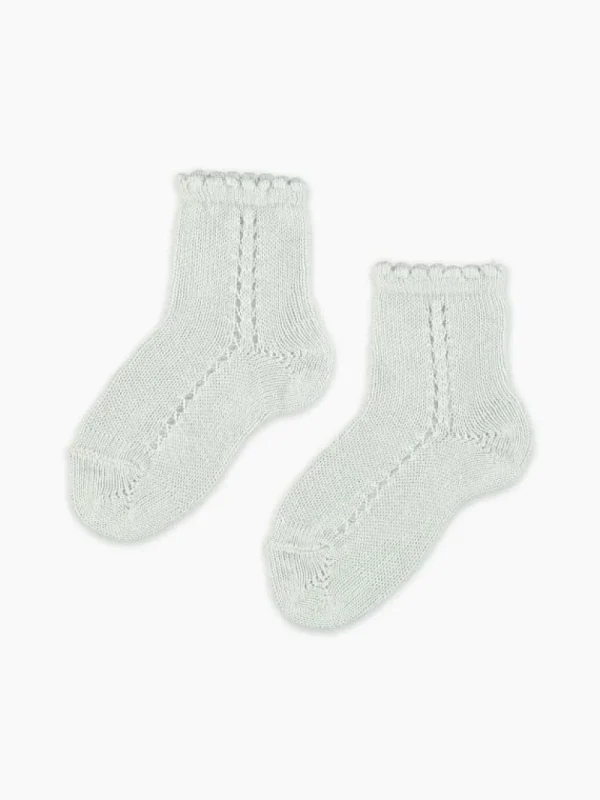 La Coqueta View All | Socks & Tights^Grey Openwork Short Girl Socks