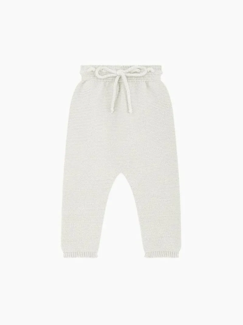 La Coqueta View All | Shorts & Pants^Ivory Fino Cotton Baby Knitted Trousers