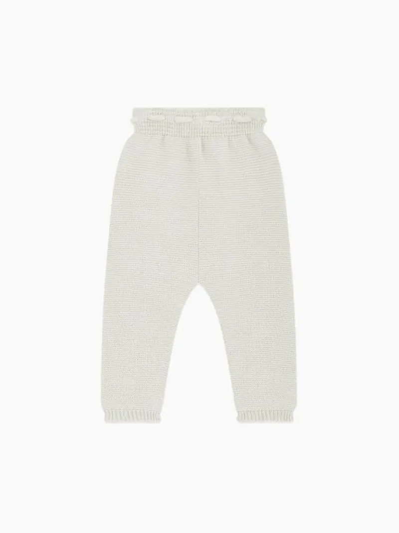 La Coqueta View All | Shorts & Pants^Ivory Fino Cotton Baby Knitted Trousers