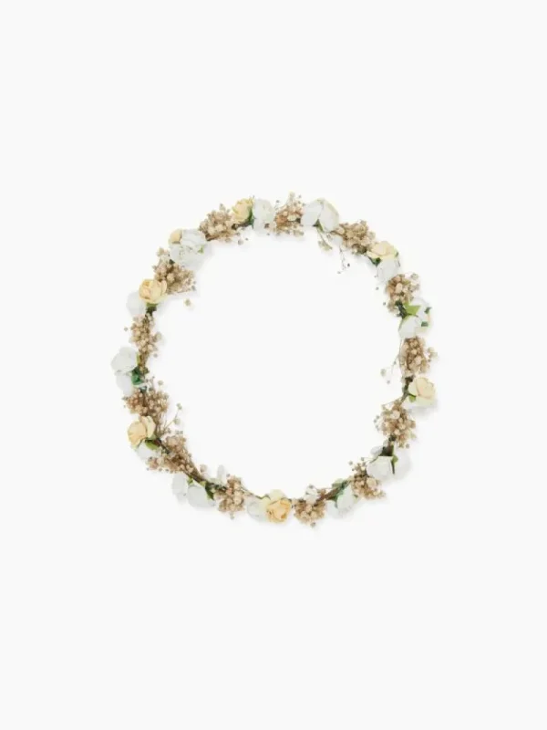 La Coqueta View All | Hair Accessories^Ivory Full Floral Girl Hair Garland