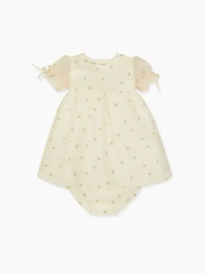 La Coqueta View All | Dresses & Sets^Ivory Gardenia Ceremony Baby Girl Set