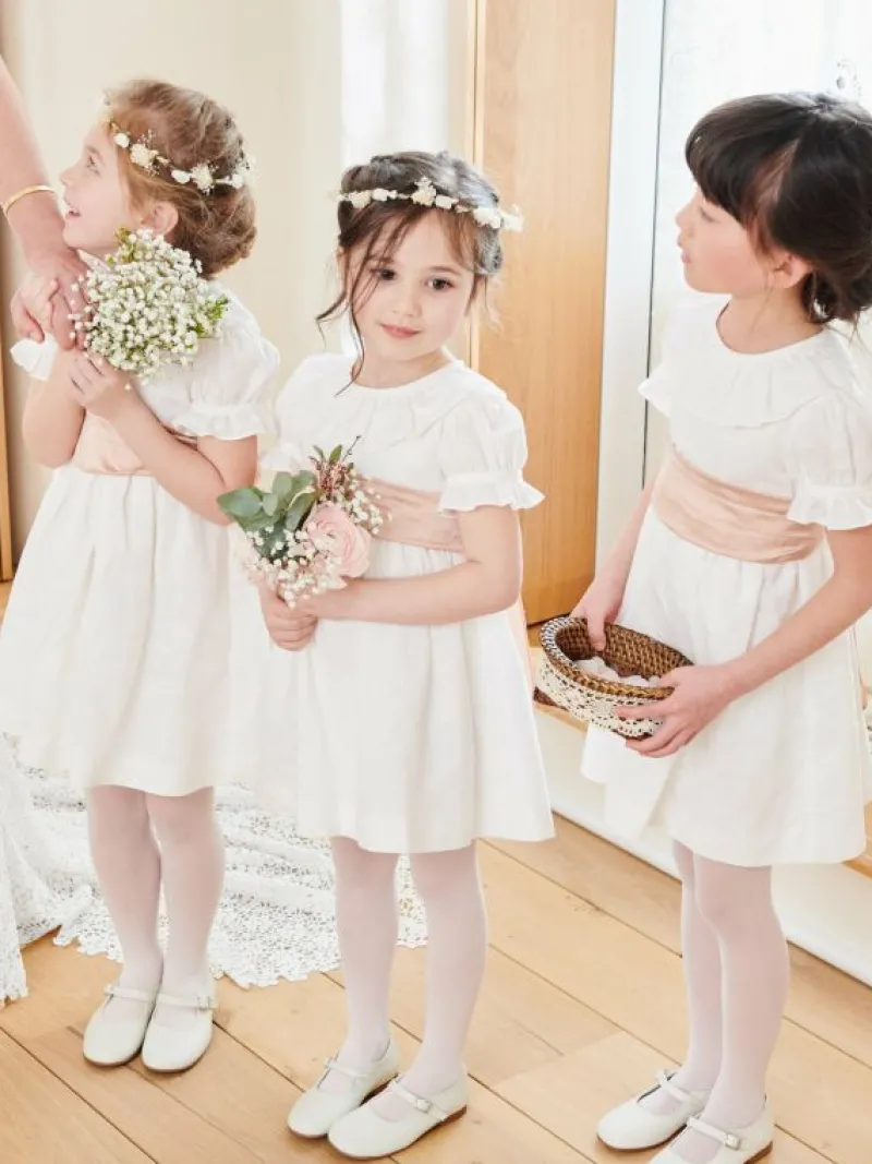 La Coqueta First Walker Shoes | Baby & Toddler Shoes/First Walker Shoes^Ivory Leather Girl Mary Jane Shoes
