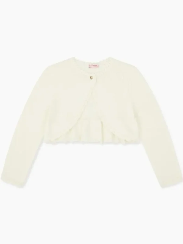 La Coqueta Jumpers & Cardigans^Ivory Linda Ceremony Girl Cardigan