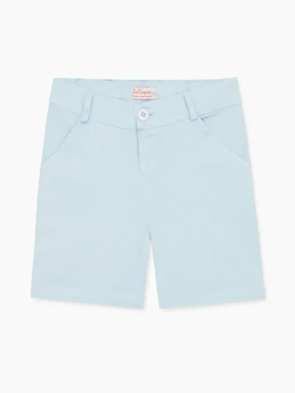 La Coqueta Pants, Jeans & Shorts^Light Blue Bocusi Boy Chino Shorts