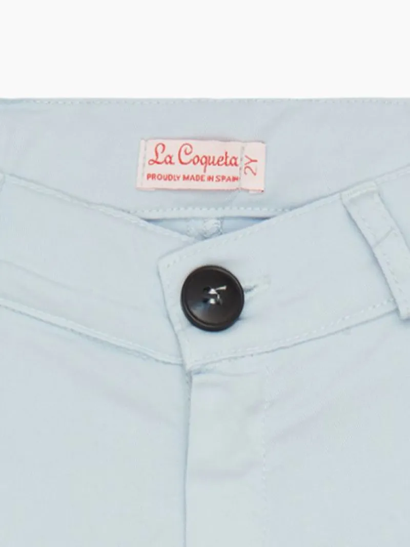 La Coqueta Pants, Jeans & Shorts^Light Blue Elio Boy Chinos