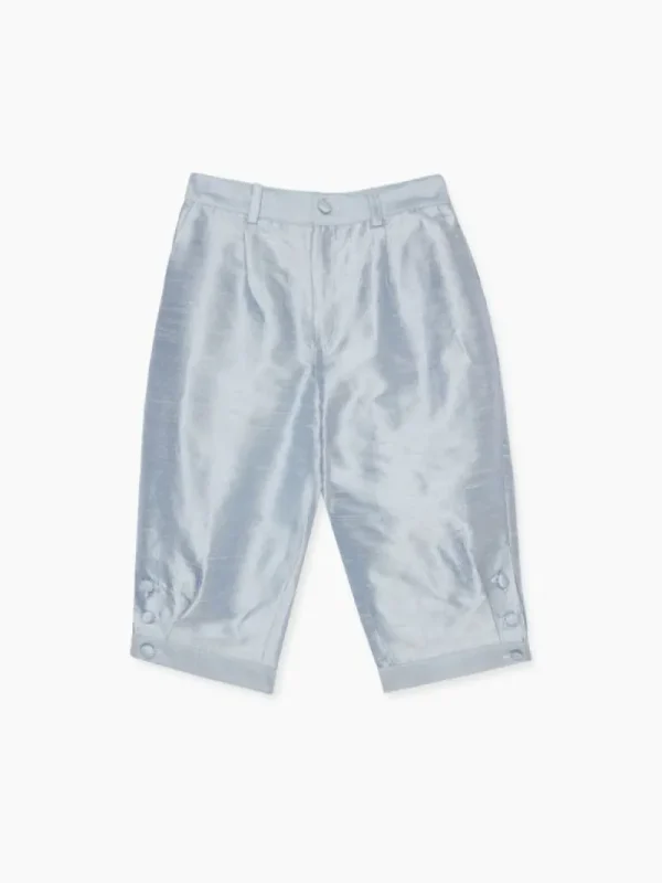 La Coqueta Pants, Jeans & Shorts^Light Blue Lupino Silk Boy Knickerbocker