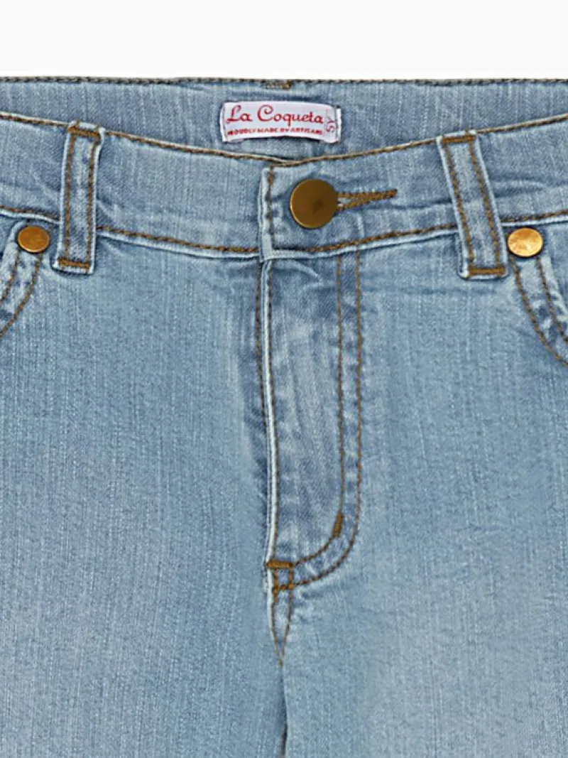 La Coqueta Pants, Jeans & Shorts^Mid Blue Romeo Boy Jeans